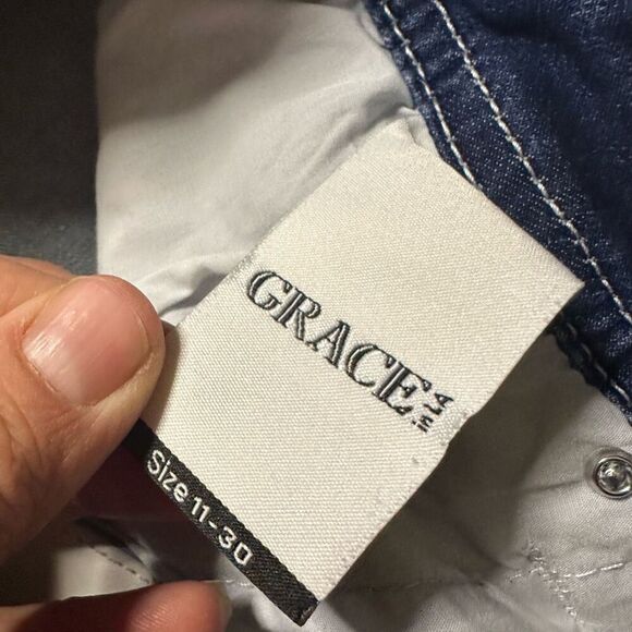 Grace in LA embellished jeans 11/30 - Picture 5 of 14